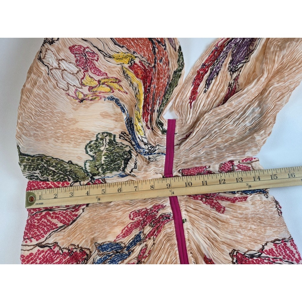 Saaksha & Kinni Dress Size M PEACH PERIWINKLE KEYHOLE SARI DRESS Nwt - Picture 6 of 9